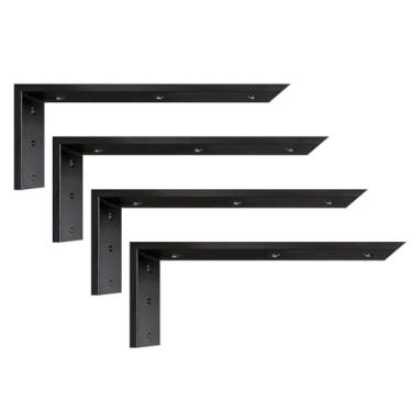 Imagem de Walwe Suporte De Bancada 16" 4 Unidades Suporte De Bancada De Granito 16" X 6" X 2 1/2" Suporte De Prateleira Resistente Suporte Em L Corbels De Lareira Para Bancadas De Madeira/Quartzo/Concreto/Lamin