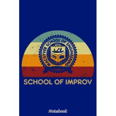 Imagem de Retro Sunset - MacGyver School of Engineering Notebook: Journal, 6x9 120 Pages, Lined College Ruled Paper, Planner, Matte Finish Cover, Diary