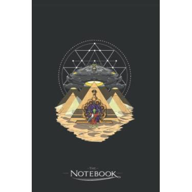 Imagem de Notebook: Egyptian Pyramids Alien Abduction: Journal Diary A Gratitude Notebook For all Genders | 120 pages, 6 x 9 in Notes