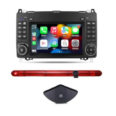 Imagem de Tela sensível ao toque HD de 7 polegadas, rádio veicular/navegação GPS Android + luz de freio do carro/câmera frontal para MercedesBenz V-Class W447 V200 V220 V250 V260 109 111 114 116 119/Tourer W447