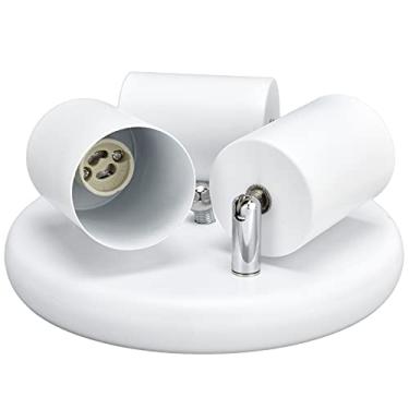 Imagem de Luminária Redonda de Teto, Luminária de Parede Com 3 luzes; Iluminação Direcional para Cozinha, Quarto, Sala de Jantar, Escritório; Faixa de tensão: 85-265V (três redondos brancos)