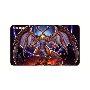 Imagem de AKO DICE Mouse pad dragão | Mouse pad grande para jogos dragão | Tapete de mesa de dragão | Tapete de mouse antiderrapante para jogos de 61 x 35 cm dragão (dourado)