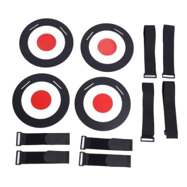 Imagem de Alvo de chute a gol para futebol, discos de alvo de chute a gol em nylon com plástico ABS, ângulos e alturas ajustáveis, disco de gol para treinamento de futebol com alças