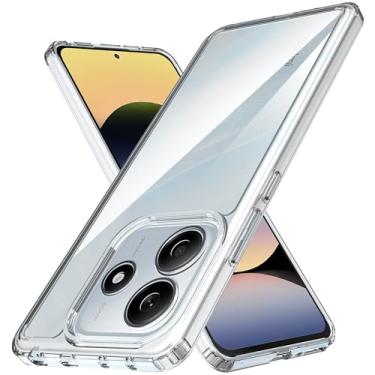 Imagem de Anoowkoa Projetada para Redmi Note 14 5G Capa TPU (não amarela) Capa transparente à prova de choque de grau militar. Ultrafina à prova de quedas e ultraflexível. Para Xiaomi Redmi Note 14 5G