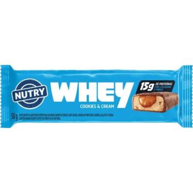 Imagem de Barra De Proteína Nutry Whey Cookies Cream 50g