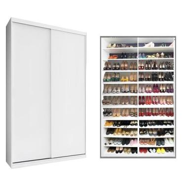 Imagem de Sapateira 2 Portas De Correr Sem Espelho Com Luz Led Diamante - MAGIA