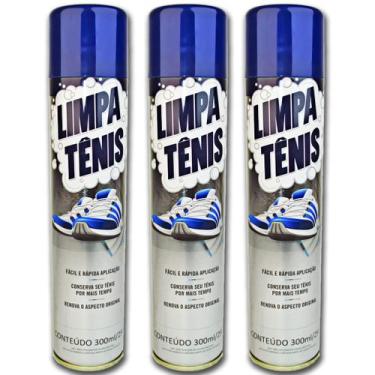 Imagem de Kit com 3 Limpa Tênis Premium Petroplus 300 ml Limpeza a Seco Spray li