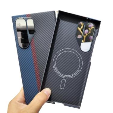 Imagem de Waillynice Capa de fibra de carbono original para Samsung Galaxy S24 Ultra Anti-queda de fibra de aramida Design S24ultra Capa (600DColor(Mag) Grande, para S24 Ultra)