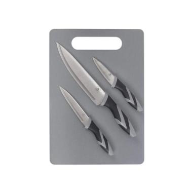 Imagem de Tabua de Carne e Legumes com 3 Facas Bel - 258400