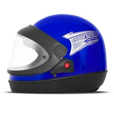 Imagem de Capacete Fechado Pro Tork Sport Moto Light Segurança Conforto, AZUL, 6