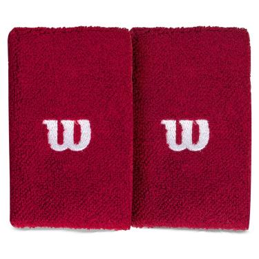 Imagem de Munhequeira Wilson WRB801G Vermelha e Branca - Com 02 Unidades