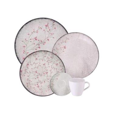 Imagem de Aparelho De Jantar Tramontina Floralis Em Porcelana Decorada 20 Peças 