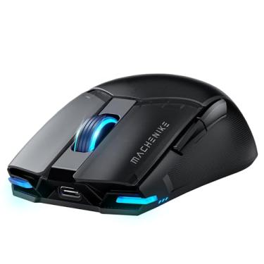 Imagem de Machenike Mouse de Jogo Sem Fio com Iluminação RGB, Sensor Óptico de 26.000 DPI, Receptor USB 2.4G, Botões Programáveis, Bateria de Longa Duração, Design Ergonômico para Laptop, PC, Mac