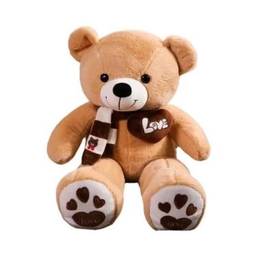 Imagem de Urso de Pelúcia com Cachecol - 4 Cores - Travesseiro para Bebês e Cria