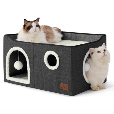 Imagem de Casa para Gatos Bedsure Extra Larga - Cinza Escuro