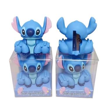 Imagem de Kit 02 Apontador Portátil Disney Stitch Personagem Fofo Kawaii Sharpen