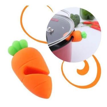 Imagem de Suporte Levanta Tampa De Panela Silicone Cozinha Tira Vapor - Clink, L