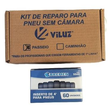 Imagem de Kit Conserto Pneu Viluz  60 Refil 6mm Tipo Macarrao Bremen