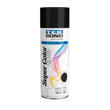 Imagem de Tinta spray preto brilhante uso geral 350ml - TEKBOND