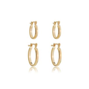 Imagem de Conjunto De Argola Oval Banhado A Ouro - Carolina Alcaide