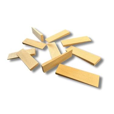 Imagem de Tolux Cunhas de madeira, cunha de madeira dura, cunha de montagem, batente de porta de madeira, ferramenta prática para carpintaria, construção e vários trabalhos de bricolage, 65 x 20 x 6 mm, 10