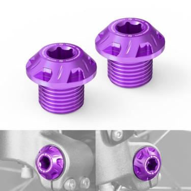Imagem de NICECNC Acessórios de parafuso de porca de bloqueio de eixo dianteiro roxo compatíveis com Segway X160 X260, compatíveis com Surron Light Bee X/S/ L1E, consulte o ajuste