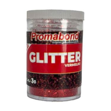 Imagem de Glitter Escolar Brilhante Cores Vibrantes Vermelho - Promabond