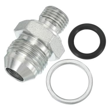 Imagem de PATIKIL Conectores de mamilo redutores sextavados adaptador de tubo macho 3/10.2 cm alargamento 37° JIC x 1/10.2 cm BSPT macho, adaptador de bocal redutor de encaixe de tubulação encaixe hidráulico de