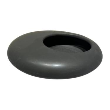 Imagem de IEUDNS Vaso de flores de flor de cerâmica Vaso de presente Pias de mesa central nórdica Ornamento de plantador simples recipiente de planta de mesa para sala, Preto Pequeno