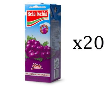 Imagem de Kit 20 caixinhas de suco pronto de uva bela ischia 200ml