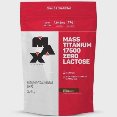 Imagem de Mass Titanium 17500 zero lactose 2,4kg - chocolate Max Titanium