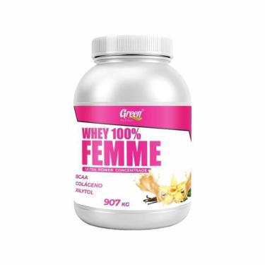 Imagem de Whey 100% femme baunilha ultra power concentrade 907 green nutrition