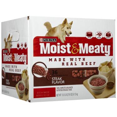 Imagem de Comida para cães Purina Moist & Meaty Steak Flavor 36 bolsas