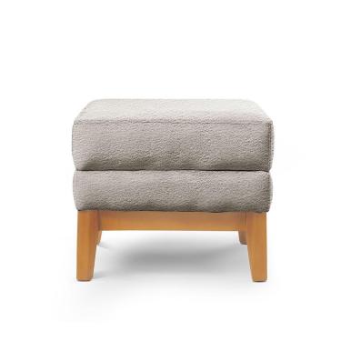 Imagem de Puff Retangular Para Sala áquila bouclé Cinza 401