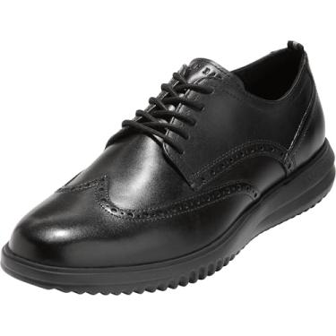 Imagem de Cole Haan Sapato Oxford masculino Grand+ Wingtip, Couro preto/preto, 7 Wide