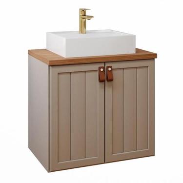 Imagem de Gabinete de Banheiro Alure com Cuba 60cm Cappuccino/Freijo - MGM