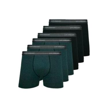 Imagem de Kit com 6 Cuecas Boxer Lupo 523-088, Preto, P
