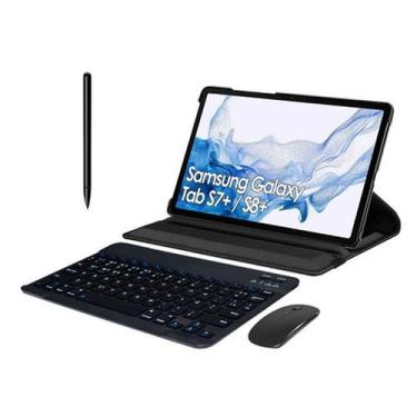 Imagem de Case + Teclado Abnt2 + Mouse Para Tablet Galaxy Tab S7 Plus S8 Plus - 