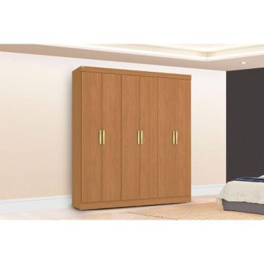 Imagem de Guarda Roupa Casal 6 Portas e 2 Gavetas R590 Canela - Kappesberg
