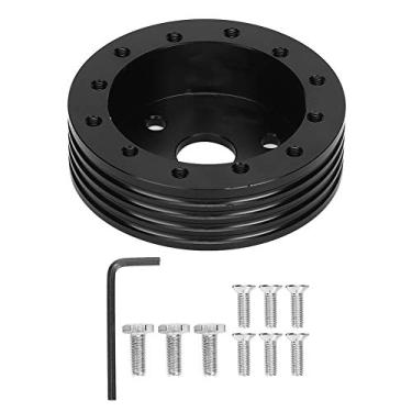 Imagem de 1 Volante Spacer Alumínio Hub Adaptador 3 Hole Mounts para Grant, NRG, 5 6 Rodas do Furo Com Acessórios (BLACK)