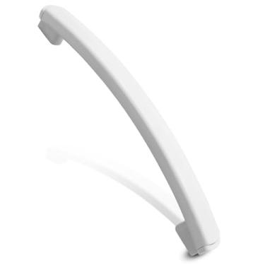 Imagem de QAGGUM Maçaneta de porta de micro-ondas adequada para substituição de maçaneta de micro-ondas General Electric GE JVM1540DM5WW JVM1540DM1CC, substitui WB15X24436 WB15X24437, branco