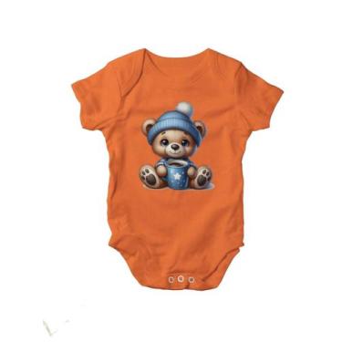 Imagem de Body Criança Com Designer Urso Pelúcia Com Touca Coffe - Lobo Sete, La