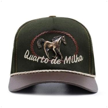 Imagem de bone quarto de milha country masculino cowboy trucker sertanejo ajustavel-Masculino