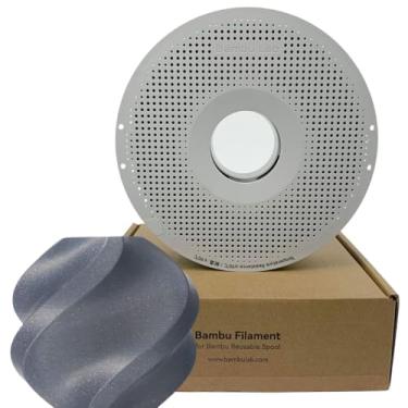 Imagem de Filamento 3d Bambu Lab Pla Sparkle 1kg 1,75mm com Carretel Reutilizável Cinza Ardósia 13102