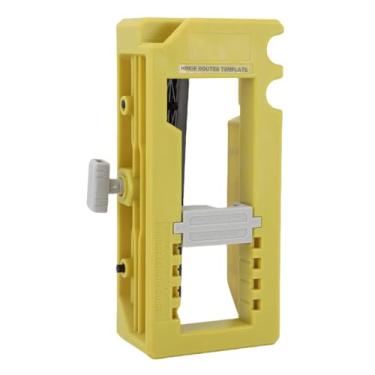 Imagem de Gabarito de Dobradiça da Porta, Modelo de Dobradiça por Porta Mortiser, Plástico Embutido No Medidor de Profundidade Portas Portáteis Modelo de Roteador de Dobradiça Com Caixa