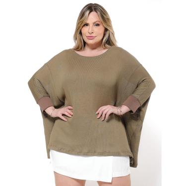 Imagem de Poncho Plus Size em Tricô