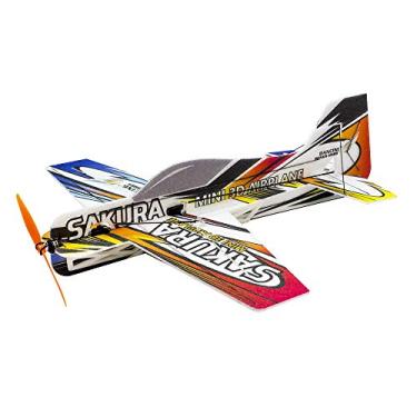 Imagem de Viloga Upgrade 3D EPP Plane Sakura Aerobatic Flying Airplane, 420mm Durable Foam RC Plane Kit to Build for Adults (KIT+Motor+ESC+Servo+Mini 4CH RX(Frsky-D16), EPP Sakura, Not Including Radio Control)