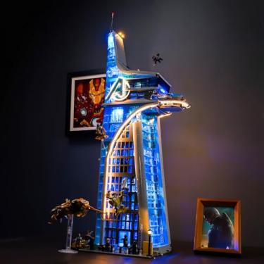 Imagem de BrickBling Luz LED para kit de construção Lego Avengers Tower; luzes criativas para Lego 76269 (tijolos não incluídos)