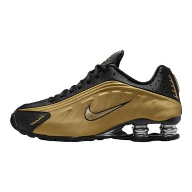 Imagem de Nike Shox R4 Tênis feminino (AR3565-005, preto/prata metálico/ouro metálico), Preto/Prata Metálica/Ouro Metálico, 9.5