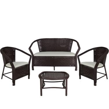 Imagem de Conjunto De Poltronas E Mesa Branco Gelo Tabaco Navegantes